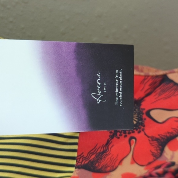 Averie Narelle Retro One-Piece Swimsuit in Rouge Floral & Stripe Recycled XS - Picture 7 of 12